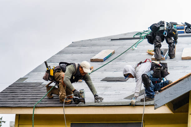 Professional Roof Replacement technician working in Hazlet, NJ